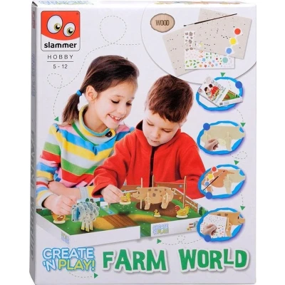 Afbeelding van Slammer Create And Play Farm World Houten Knutsel Set