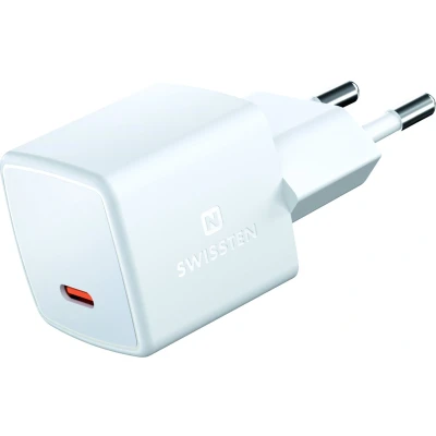 Afbeelding van Swissten USB C Snellader GaN technologie 25W Wit