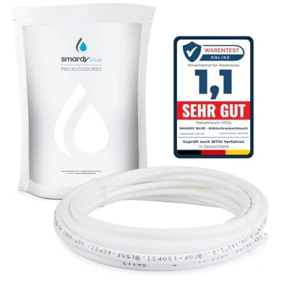 Afbeelding van smardy 3m Waterslang 6,35mm (1/4&quot;) Koelkastslang wit voor Side by Koelkast, Osmose, Waterfilter, Aquarium, Water Inlaatpijp 1/4 inch