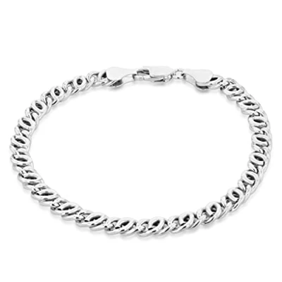 Afbeelding van Tuscany Silver Sterling Zilver Fancy Rambo Armband van 19cm 7.5&quot; Voor Dames