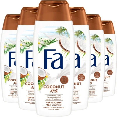 Afbeelding van Fa Shower gel Coconut Milk 6 stuks