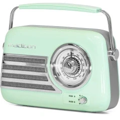 Afbeelding van Madison Freesound VR40Gr Groene oplaadbare retro radio