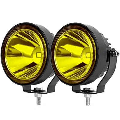 Afbeelding van SUFEMOTEC 2 stuks 60 W 4 inch led POD voor off road vrachtwagen 4WD SUV boot autonoom rijden mistlamp terug werklamp 12V 24V geel 3000k
