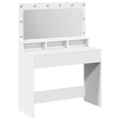 Afbeelding van vidaXL Wit MDF 100 x 41 135 cm Spiegel Kaptafel Rechthoekig