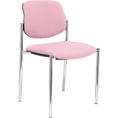 Afbeelding van Piqueras Y Crespo (PIQU7) Vaste stoel Villalgordo Bali roze behuizing chroom kantoor, eenheidsmaat