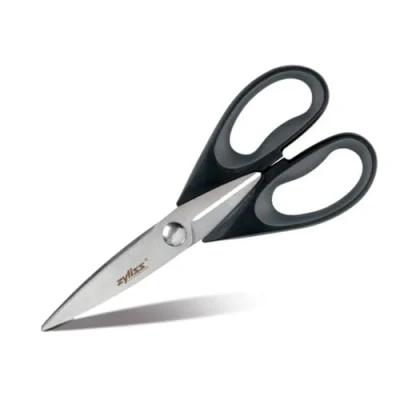 Afbeelding van Zyliss E910026 Huishoudelijke Schaar, Kunststof/Roestvrij Staal, Zwart/Grijs, Scherpe Universele Multifunctionele Schaar voor Keuken, Kantoor en Huishouden, Vaatwasserbestendig, 5 Jaar Garantie