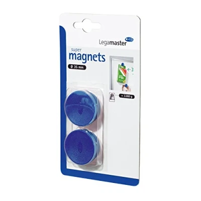 Afbeelding van Magneet Legamaster 35mm super 2500gr blauw 2stuks