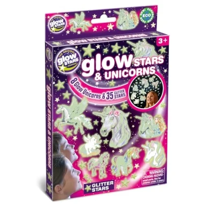 Afbeelding van The Original Glowstars Company B8627 Glow in Dark Sterren &amp; Eenhoorns, kamerdecoraties