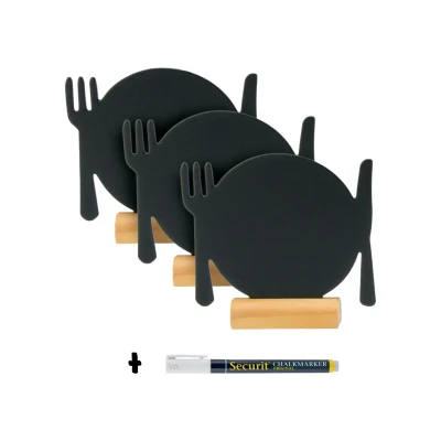 Afbeelding van Securit mini tafelkrijtbordje bord (3 stuks)
