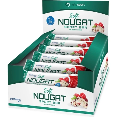 Afbeelding van Natusport Soft Nougat Sport Bar Red Fruit