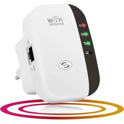 Afbeelding van MKOIJN Wifi repeater, Range Extender 300 Mbps 2,4 GHz Wireless repeater Booster, met LAN poort/WPS knop/access point, Home ondersteunt repeatermodus