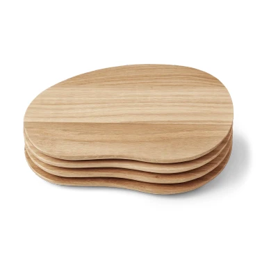 Afbeelding van Ferm Living Cairn butter boards serveerplank 4 delig Oak