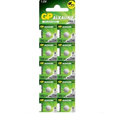 Afbeelding van GP Batterijen GP192 C10 Alkaline Knoopcellen, 10 stuks