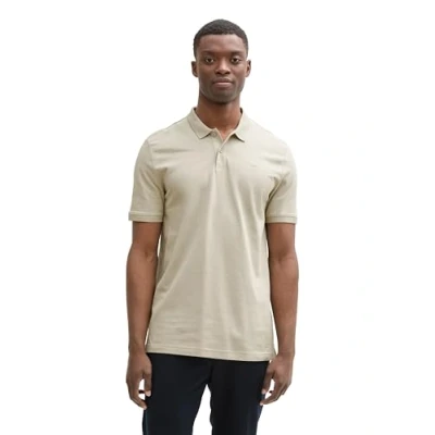 Afbeelding van TOM Tailor Denim Basic Poloshirt, Heren, Maat: Medium, Beige abbey stone