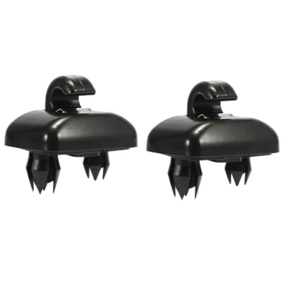 Afbeelding van Zingking 2 stuks autozonneklep, cliphaken, autozonnehouder, compatibel met Au di A1, A3, A4, A5, Q3, Q5, 8E0857562, 8U0857562A, zwart