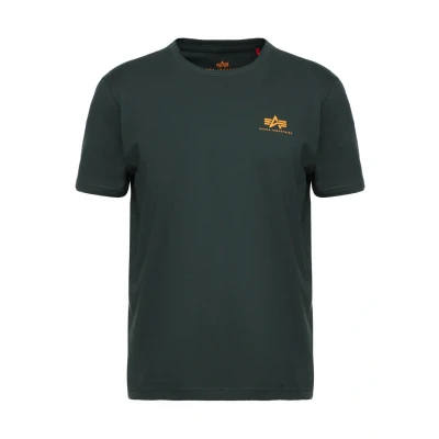 Afbeelding van Alpha Industries Small LOGO Tshirt print, Heren, Maat: XS, Dark petrol