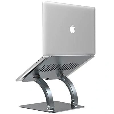 Afbeelding van GRSTREE Laptopstandaard, computerstandaard voor bureau, ergonomische aluminium laptophouder compatibel met MacBook, Air, Pro, Dell XPS, Samsung, Alle laptops 10 16 inch grijs