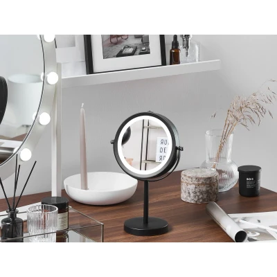 Afbeelding van Beliani TUCHAN Make up spiegel Zwart IJzer, Glas