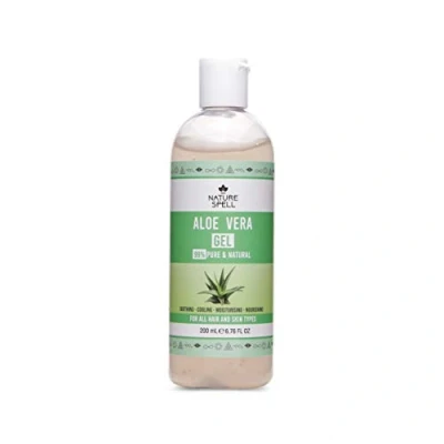 Afbeelding van Nature Spell Aloë Vera Gel 99% Pure &amp; Natural 200 ml voor alle haar en huidtypes Gemaakt in het Verenigd Koninkrijk
