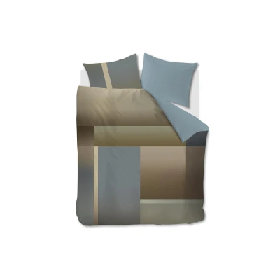 Afbeelding van Kardol Sloane Square dekbedovertrek Lits Jumeaux 240x200/220 Blauw Grijs