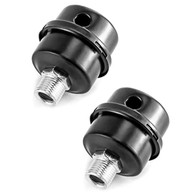 Afbeelding van QWORK® 2 stuks compressor demperfilter, metalen luchtcompressor luchtfilter, 1/2&quot; PT 20mm