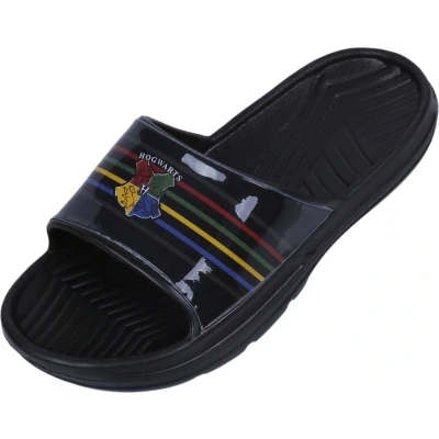 Afbeelding van Zwarte slippers met HOGWARTS Harry Potter wapen