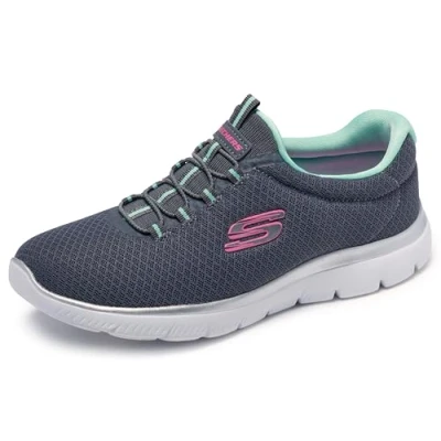 Afbeelding van Skechers SUMMITS dames Sneaker, Antraciet Groen, 40 EU