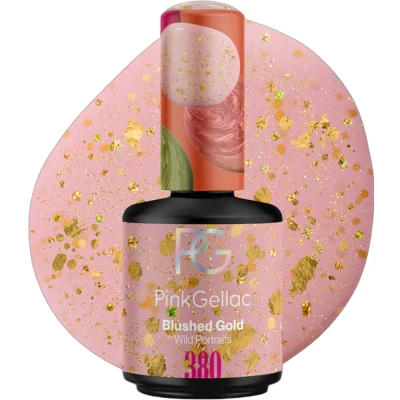 Afbeelding van Pink Gellac 380 Blushed Gold gel nagellak 15 ml