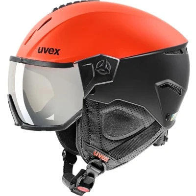 Afbeelding van Skihelm Uvex Instinct Visor Fierce Red Black Mat 53 56 cm