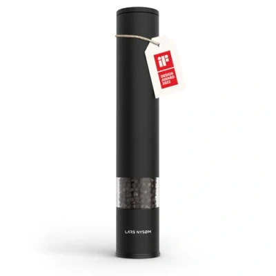 Afbeelding van LARS NYSØM &#039;Lagom&#039; Peper en zoutmolen XL 1 stuk (28,8cm) Verstelbae maalgraad Roestvrijstaal Onyx Black