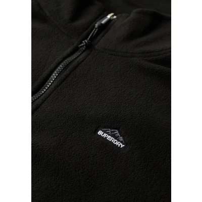 Afbeelding van Superdry Mannen Polar Fleece met Halflange Rits Zwart Grootte: M