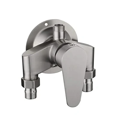 Afbeelding van SUS 304 Roestvrij Staal Blootgestelde Douchekraan met Regelklep Schakelaar Tap voor Koud en Warm Water, Wandmontage Badkamer Douche Mixer