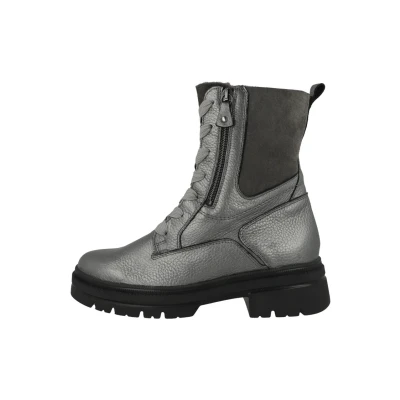 Afbeelding van Waldläufer Veterboots Asphalt carbon (930901200338), Dames, Maat: 38, (930901 200 338) Veloursleer