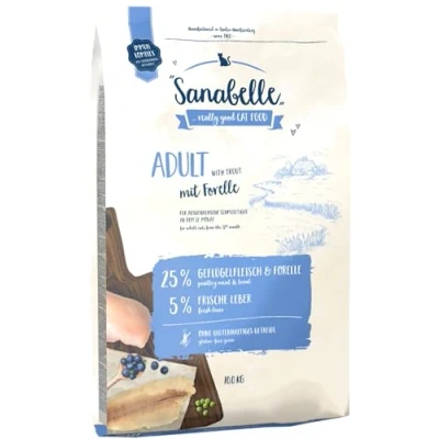 Afbeelding van Sanabelle Adult met forel Kattendroogvoer voor volwassen katten (vanaf 12 maand) 6 x 400 g