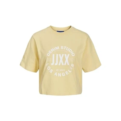Afbeelding van JACK &amp; JONES Dames Jjxx Jxbrook Ss Relaxed Vint Tee Sn T shirt, Sunlight/print: denim studio, XS