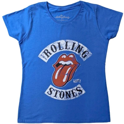 Afbeelding van The Rolling Stones Tour &#039;78 Dames T shirt XS Blauw