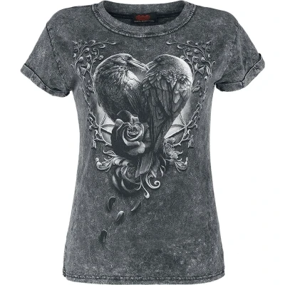 Afbeelding van Spiral Top 4XL RAVEN HEART Zwart/Grijs