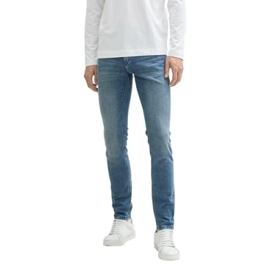 Afbeelding van TOM TAILOR Troy Slim Jeans voor heren, 10113 Clean Mid Stone Blue Denim, 32W / 34L