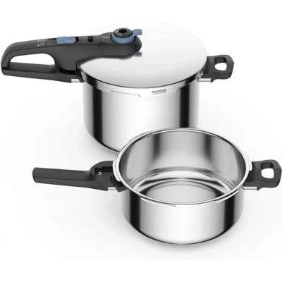 Afbeelding van Tefal P2584301 Secure Trendy Snelkookpannen 2 delige set 4L + 6L