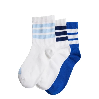 Afbeelding van adidas Uniseks Kind RIBBED 3PP SOCKS, white/white/team royal blue, 4.5 6