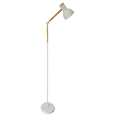 Afbeelding van BEL AIR HOME Staande Lamp TEACHER Serie 1 x E 27 Gemaakt van metaal en hout (WIT)