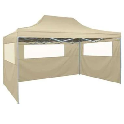 Afbeelding van Vouwtent met 3 wanden 3x4,5 m crème