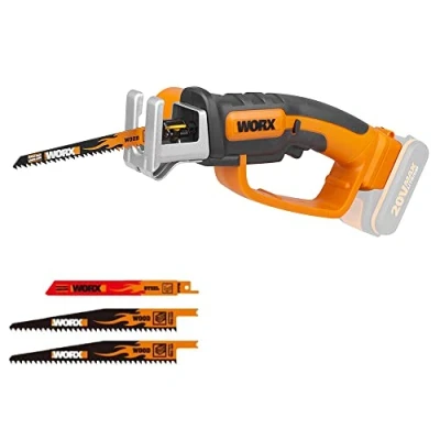 Afbeelding van WORX WX894E.9 handzaag voor het snijden van hout en staal flexibele takkenzaag met snelle omschakeling gereedschapsloze vervanging zaagblad zonder accu oplader