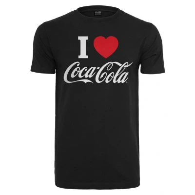 Afbeelding van Merchcode COCA COLA I LOVE COKE Tshirt print, Heren, Maat: Small, Black