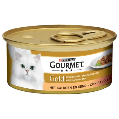 Afbeelding van Gourmet Gold Fijne Hap 85 g Kattenvoer Kalkoen&amp;Eend