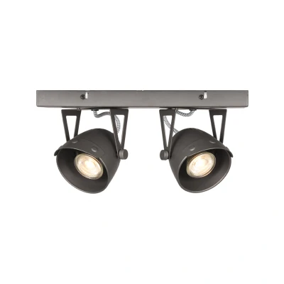 Afbeelding van LABEL51 LED spot cap 2 lichts grijs Metaal