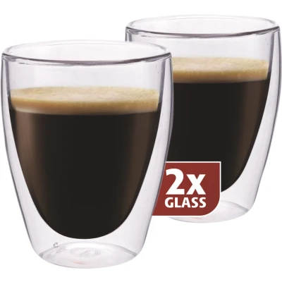 Afbeelding van Maxxo Koffieglazen Dubbelwandig, set van 2