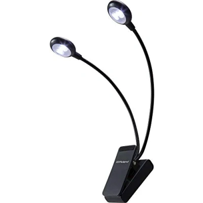 Afbeelding van Roland dual clip lamp LEDs, 4 LED&#039;s Koel wit licht