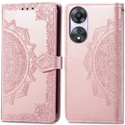 Afbeelding van Oppo A58 Hoesje Kunstleder iMoshion Bookcase Rosé goud Telefoonhoesje