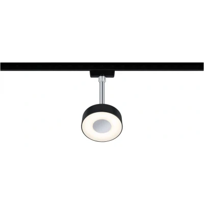 Afbeelding van Paulmann URail Circle LED spot zwart mat 2700K dimbaar Enkele lamp